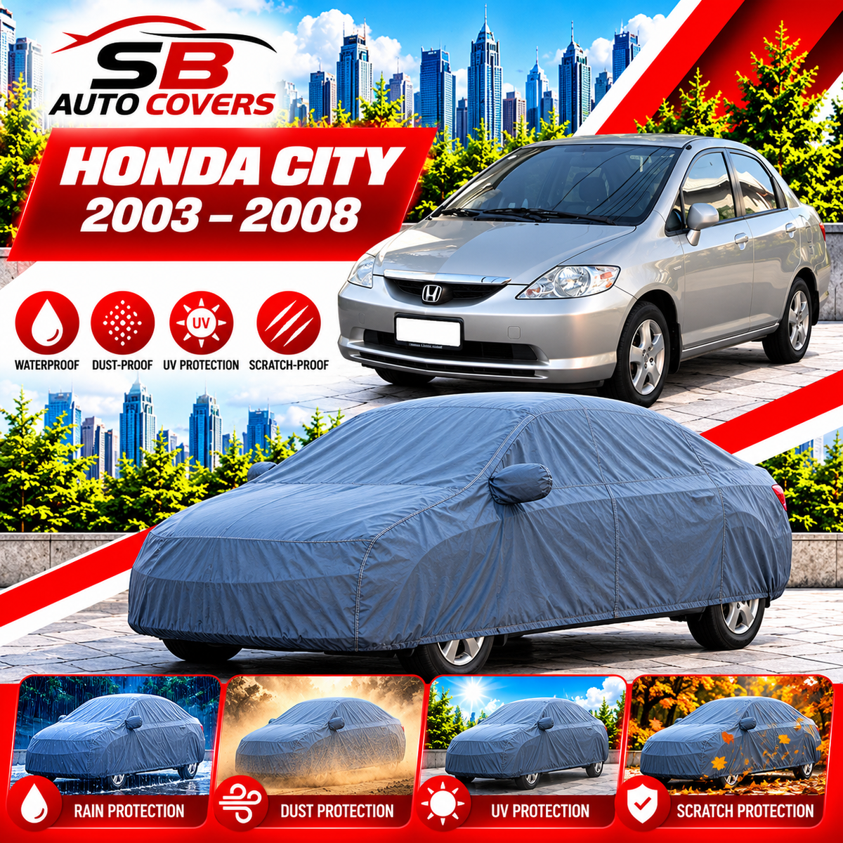 Honda City 2003-2008 Car Cover