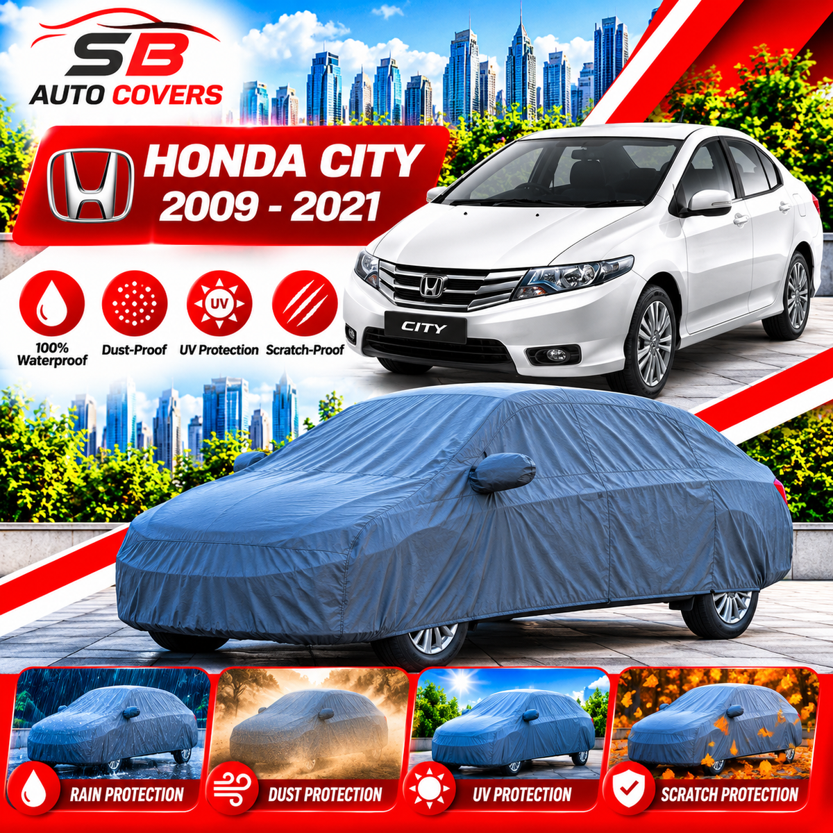 Honda City 2009-2021 Car Cover