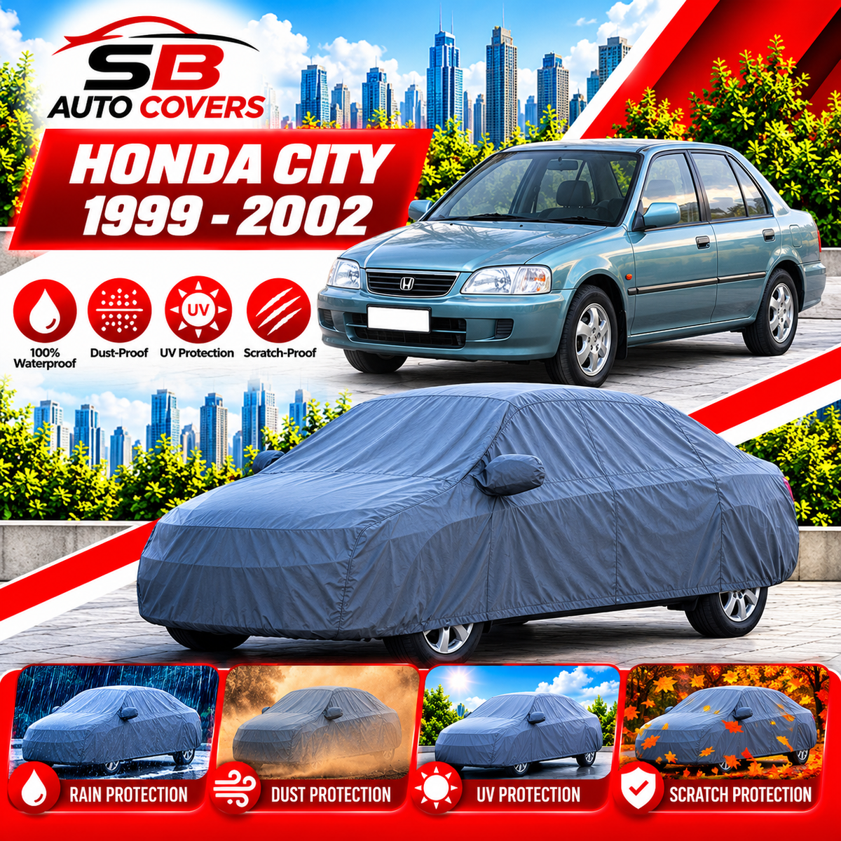 Honda City 1999-2002 Car Cover