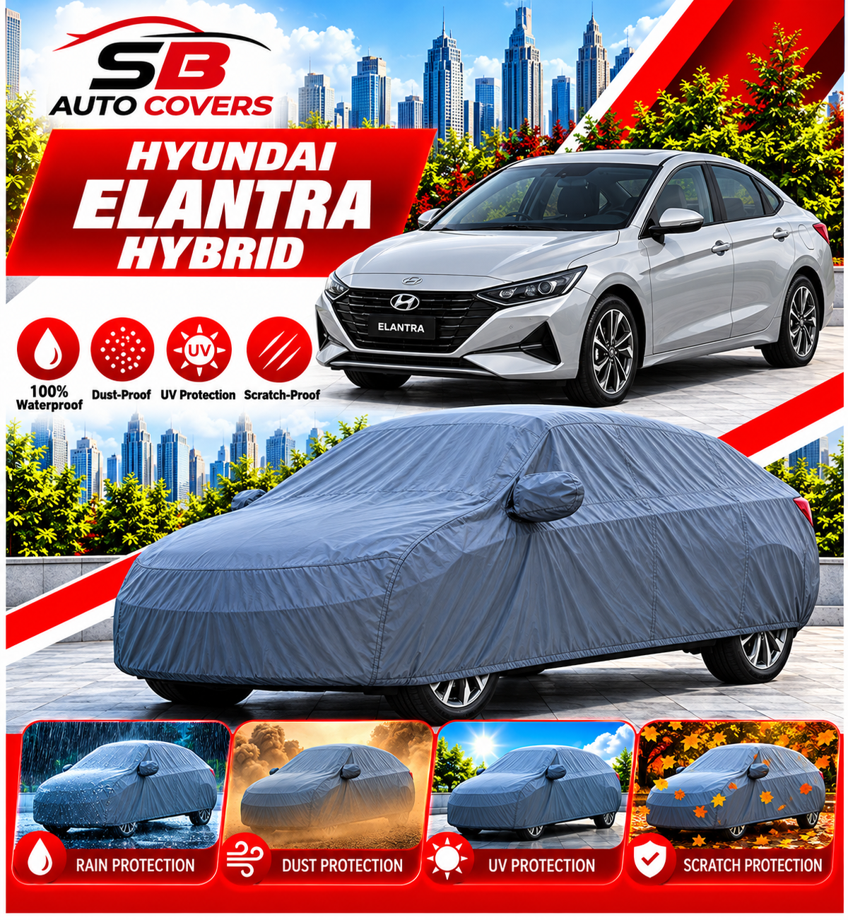 Hyundai Elantra Hybrid Car Cover