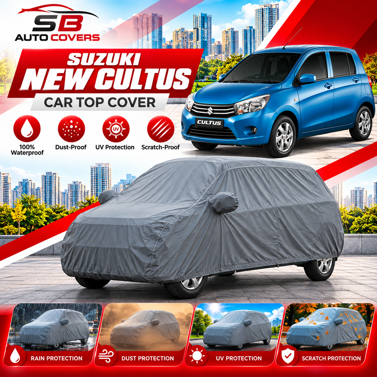 Suzuki New Cultus Car Cover