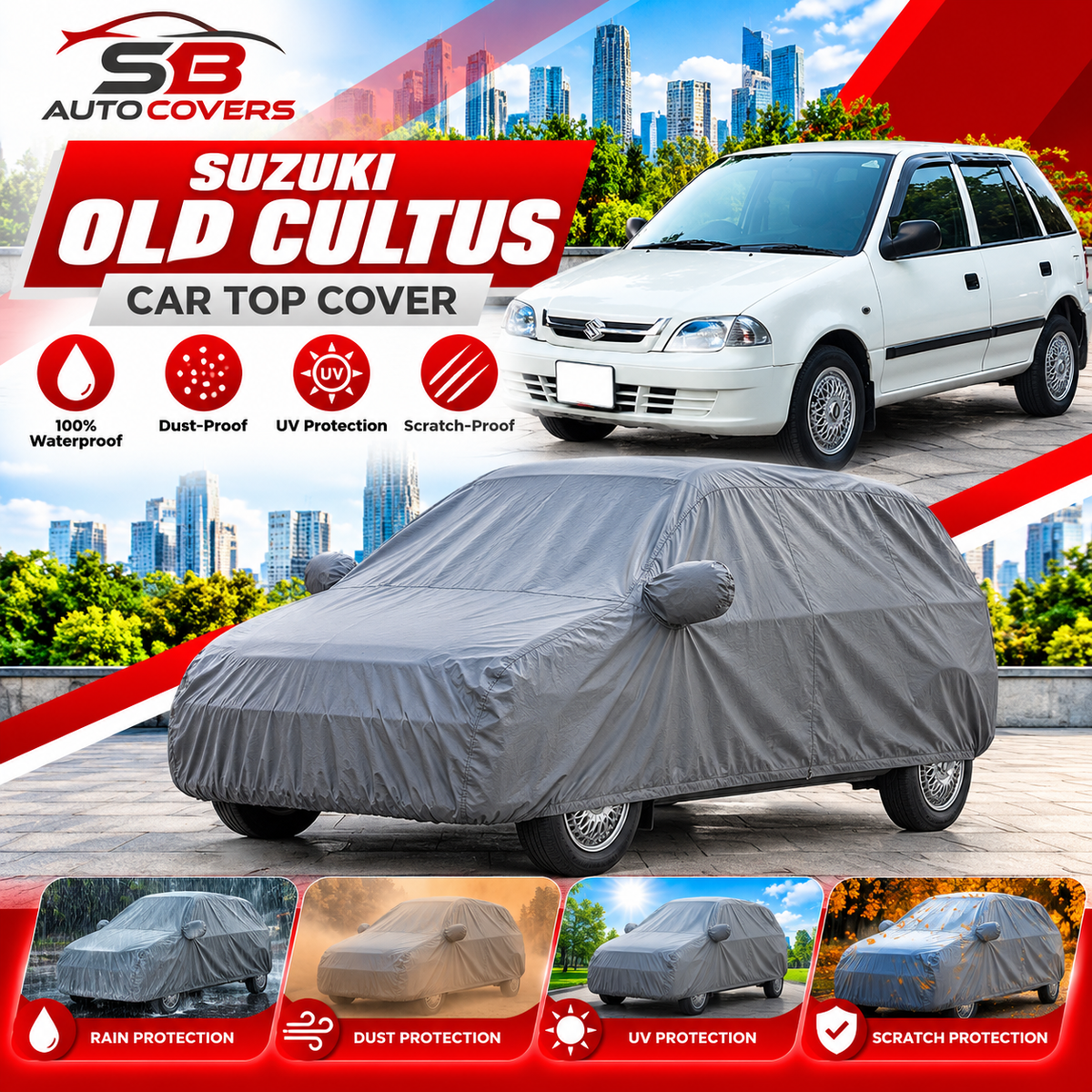 Suzuki Old Cultus Car Cover